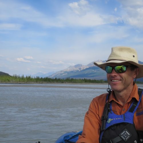 a man in a boat