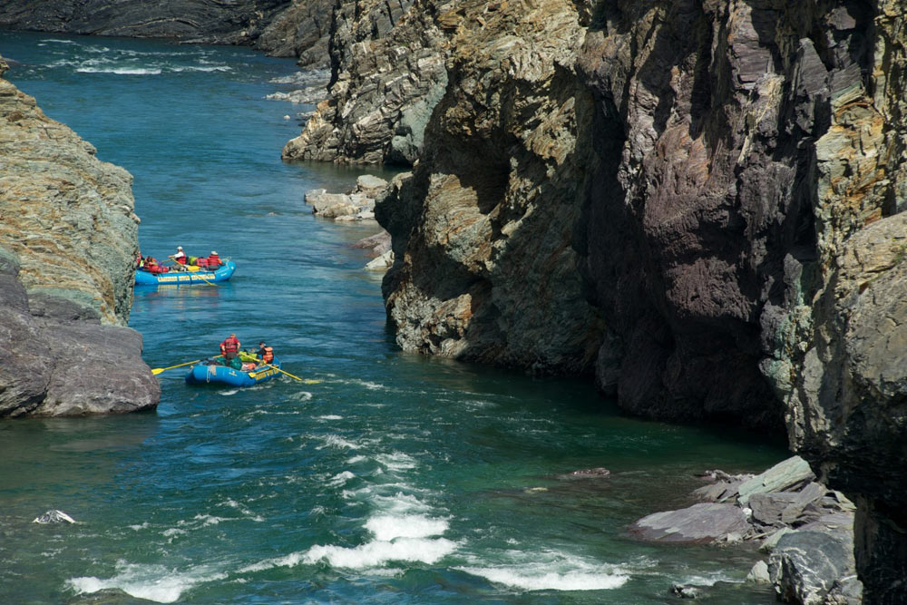 The Firth River features tremendous whitewater in shallow canyons that cut through the tundra to the Arctic Ocean