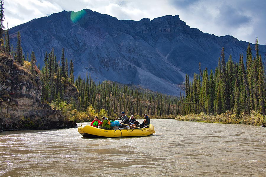 Rafters on the Mountain River in Canada's Northwest Territories