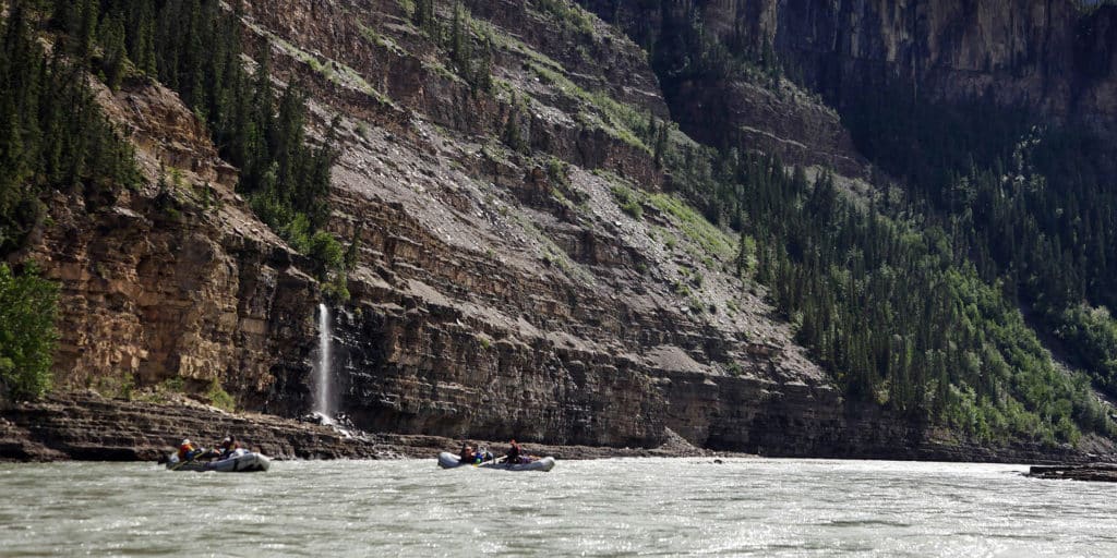 a rafting on the water
