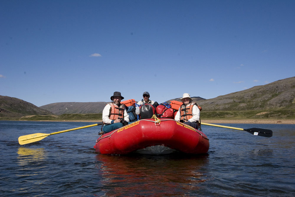 Rafting the Soper River in Nunavut, Canada.