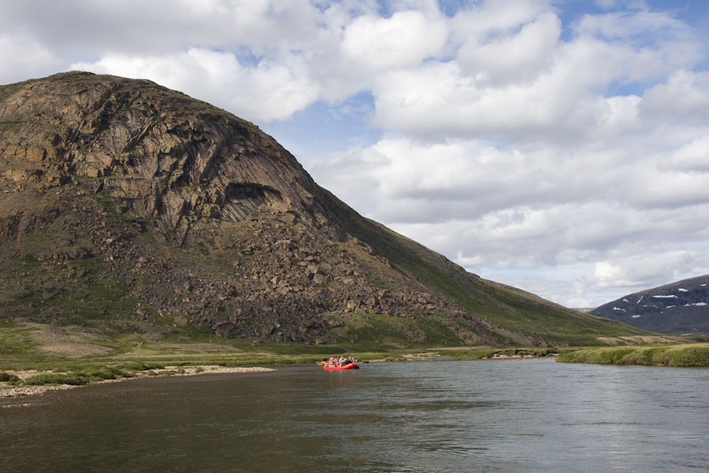 Rafting the Soper River in Nunavut, Canada.