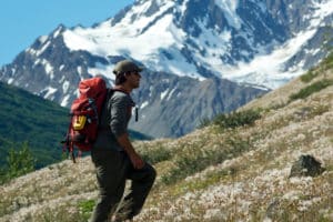 Hiking on our Alsek River Rafting Expedition.