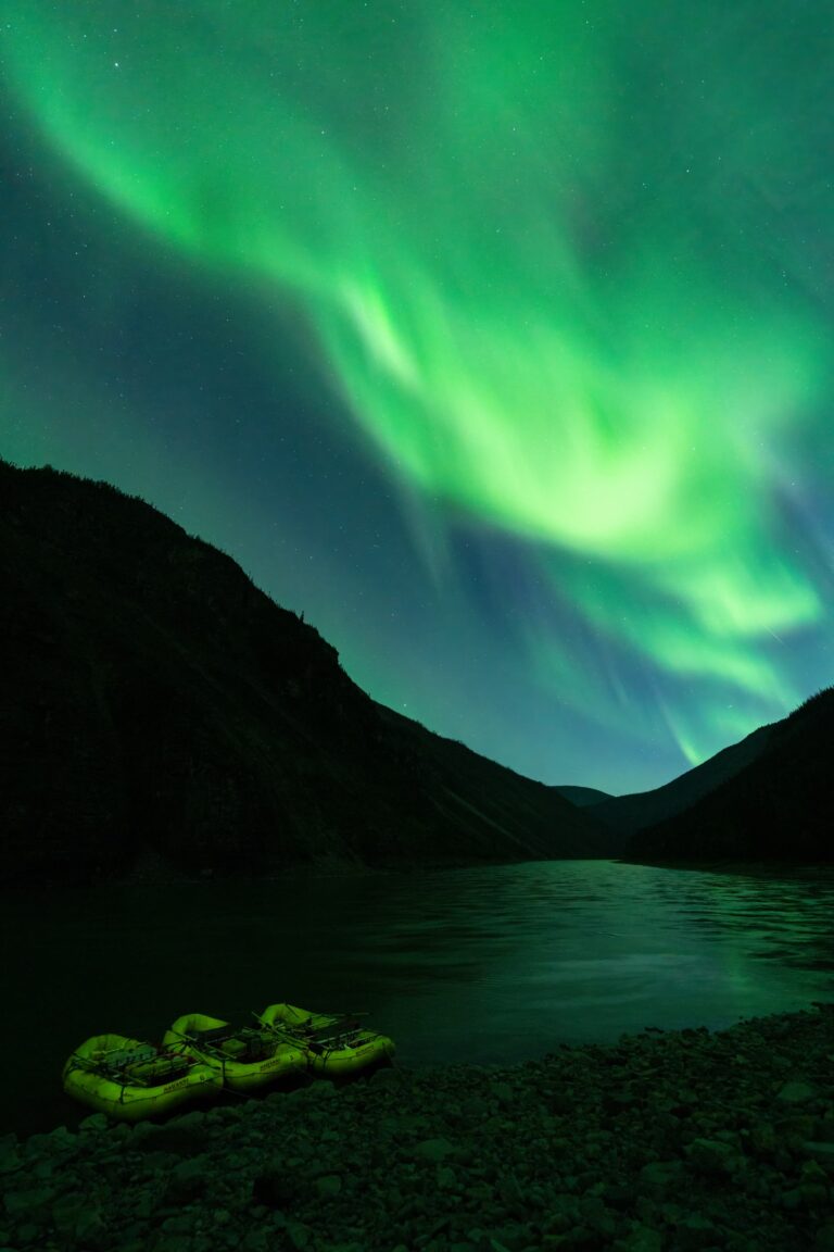 Northern Lights (aurora borealis) over the Nahanni River