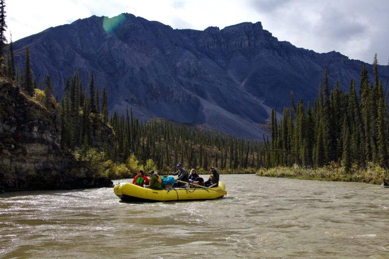 Rafting the Mountain River in Canada's Northwest Territories.