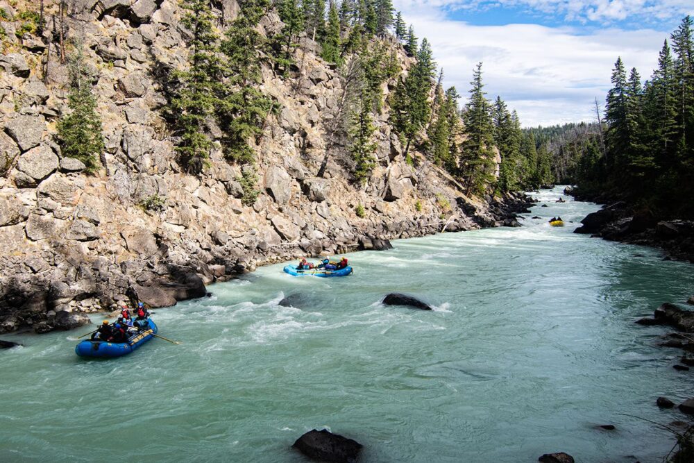 Rafting through rapids on the Taseko, Chilko, & Chilcotin Rivers in British Columbia.