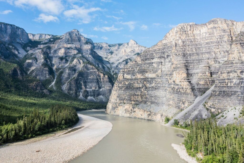 a river running through a rocky mountain