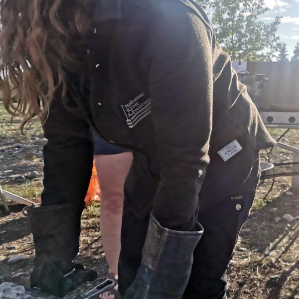 a person bending over and bending over