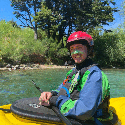 a person in a kayak