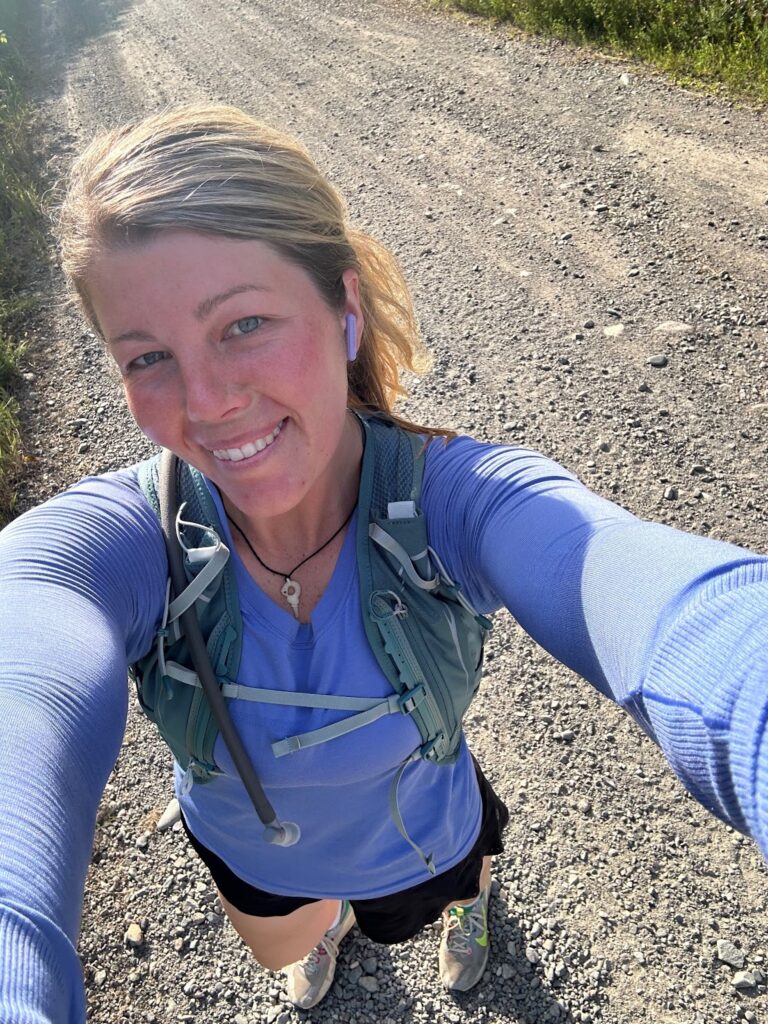 a woman taking a selfie