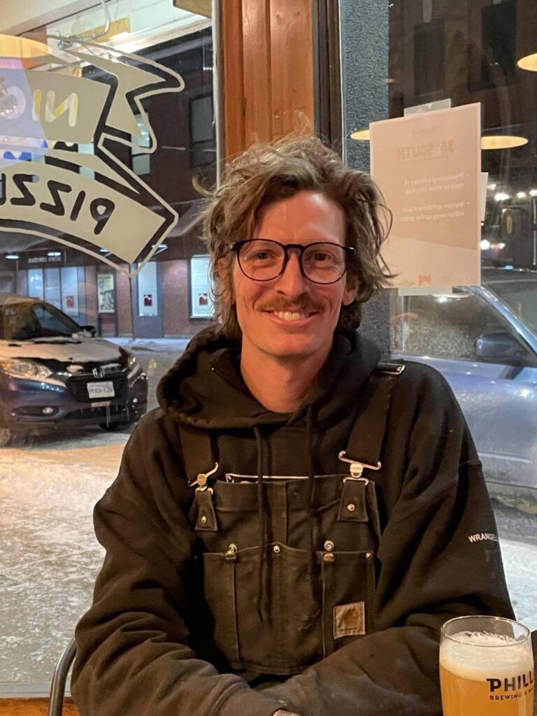 a man sitting at a table