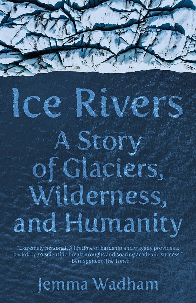 Book cover about glaciers and humanity