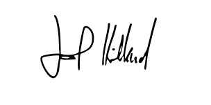 Stylized handwritten signature in black