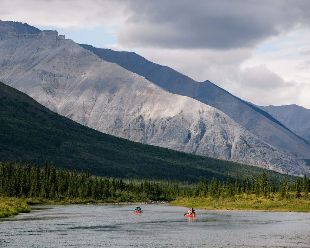 Wind River Canoeing Mountains Yukon